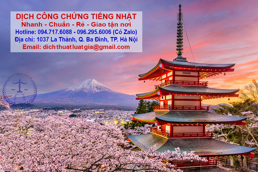 dịch thuật công chứng tiếng nhật tại hà nội