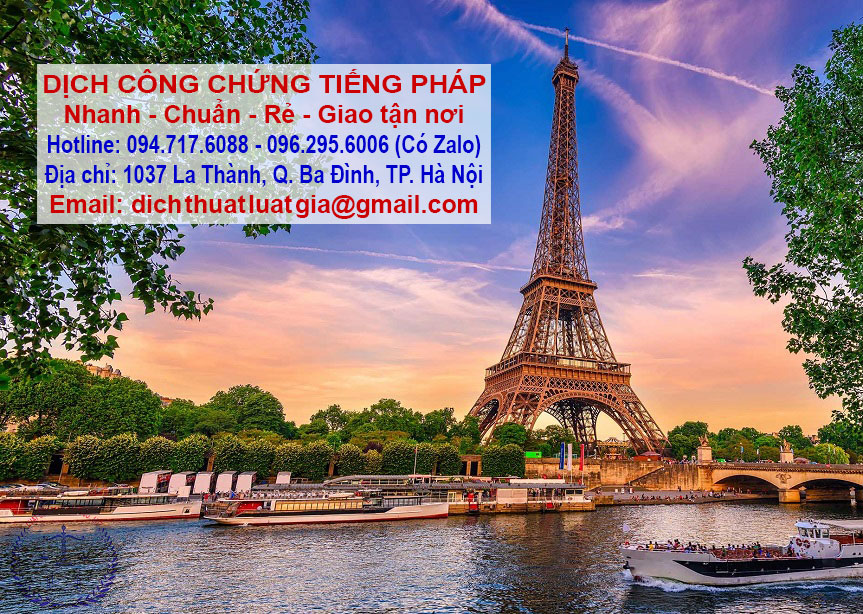 dịch thuật công chứng tiếng Pháp tại Hà Nội uy tín